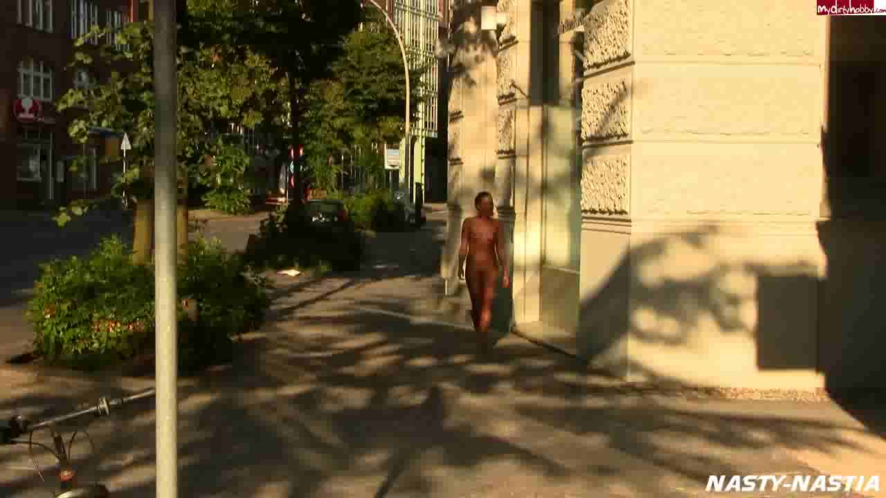 NASTY NASTIA Public Nude Walk In Der City