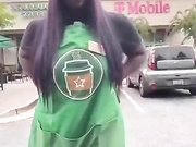 Ebony Starbucks Slut gets Backshots