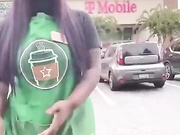 Ebony Starbucks Slut gets Backshots