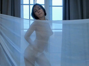 Jeanfrancoa show  tits in transparent curtain