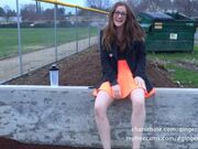 Gingerspyce - RISKY Public Teen SQUIRT Vol 1 in private premium video