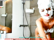 Coy_Amina naked with foam in shower 2 on Day 124