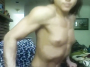 Nude Asian FBB perfect pecs