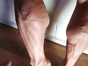 Insane calves of muscular FBB